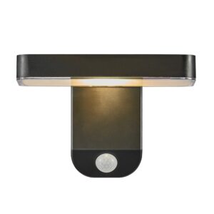Rica Square Solar Wandleuchte | Schwarz